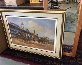 124Tony Oswald Signed Run for the Roses Print