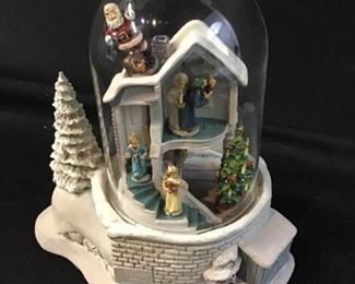 165Vtg Goebel Under Glass Dome Christmas Scene