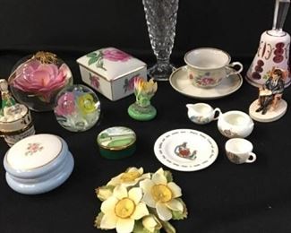 187Glass Paperweights, Trinket Boxes