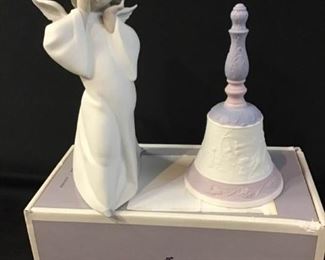188Lladro Bisque Angel Bell