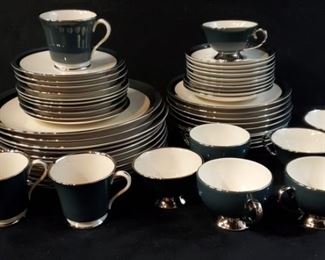 272Gorham  Flintridge Black Contessa China