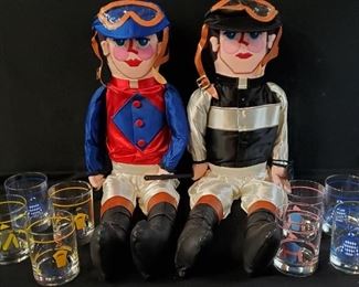 282Derby Jockey Dolls and Glasses