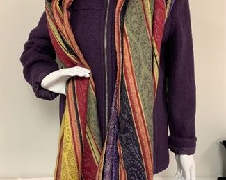 Lovely coat by Land's End- size 14P. Comes with the scarf pictured. 