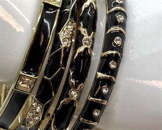 Nice lot of decorative hinged bracelet. Two are by "Sequin"