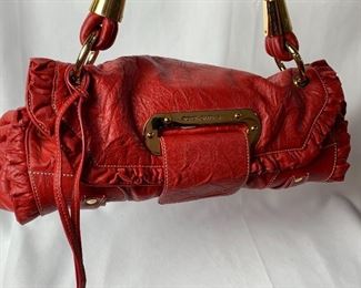 Gorgeous Dolce and Gabbana Red Leather 10th Anniversary Satchel Handbag in very good condition. What a truly beautiful handbag! 