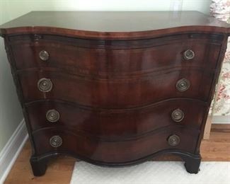 Pr. Mahogany chests with pull out writing shelf
