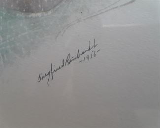 signed lithograph Siegfried Reinhardt