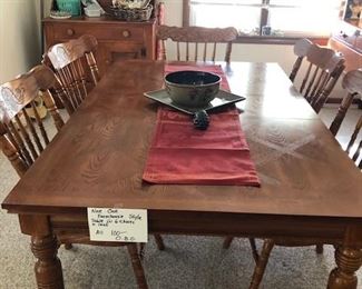 Farmhouse style table and chairs
