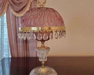Beautiful Vintage Glass Teardrop Lamp