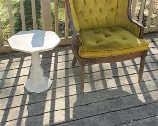 Chair and Marble Side Table