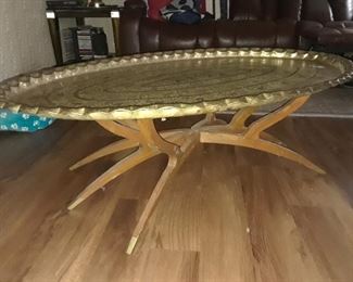 Mid-Century Wood and Metal Accent / Coffee Table