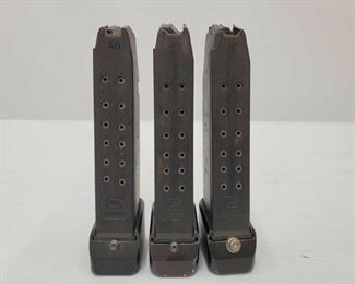 850	

Three 15 Round .40Cal Glock Magazines
LEO or Out of State Only!
Three 15 Round Glock Magazine