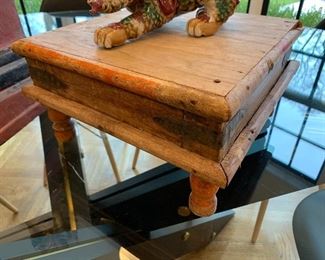$50-12x12x7 Antique wooden stool/display stand.