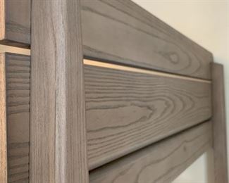 Close Up of Stained Grey Finish of Bunks