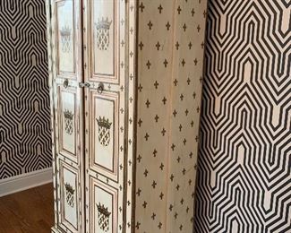 Side view of Painted Armoire