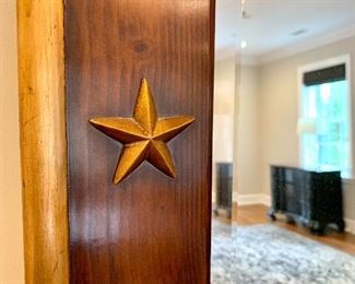 Close up of stars on mirror