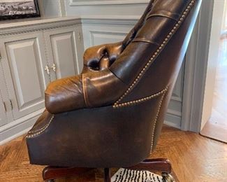 Close up of office chair. 