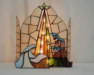 Lightup Stained Glass Nativity Scene
