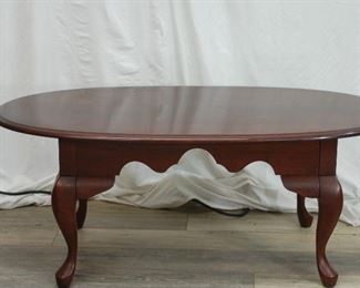 Wood Oval Coffee Table
