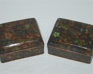 Cloisonné Box Pair
