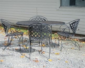 Iron table and chairs
