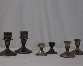 Sterling silver taper candle holders
