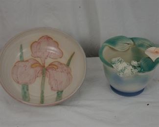 Handmade floral pottery bowls
