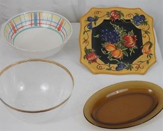 Serving bowl and platter set

