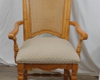 Cushioned wooden chair

