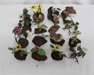 16 Piece Set Handmade Bovano of Cheshire Flowers 3
