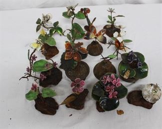 16 Piece Set Handmade Bovano of Cheshire Flowers 4
