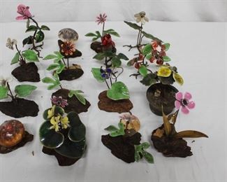 16 Piece Set Handmade Bovano of Cheshire Flowers 1
