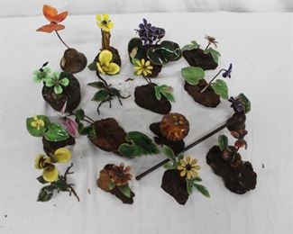 16 Piece Set Handmade Bovano of Cheshire Flowers 2
