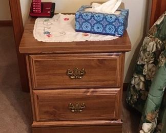 Night stand matches the double dresser.
