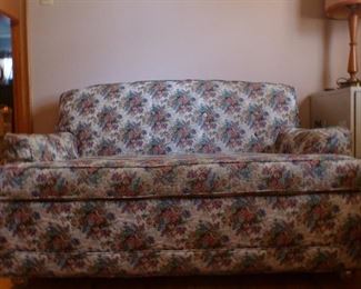 Vintage sofa (rare twin size).  So cute!