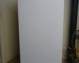 Smaller Upright Freezer.  (Clean but hasn't been tested yet though most things at this sale are in good working order).