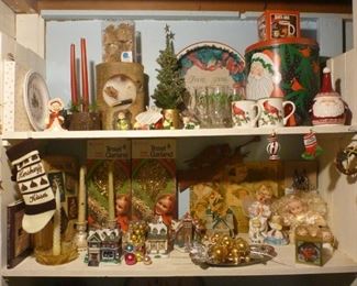 A nice selection of vintage and newer Christmas decor