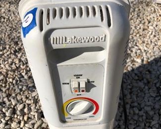 #2) $20 - Lakewood portable, radiator-style electric heater, 2 feet tall.