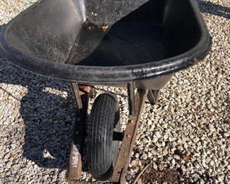 #10) $30 - True Temper wheelbarrow, hard plastic, 40" x 30"