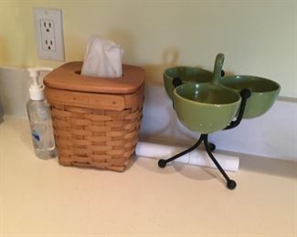 . . . Longaberger basket and condiment piece