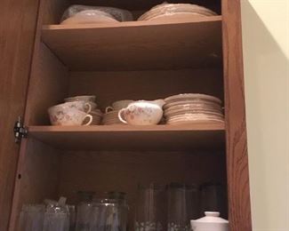 . . . the cupboards are full of housewares/glassware/dishes