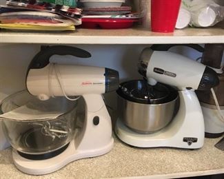 . . . . two Sunbeam mixers that have been tested and are ready for Christmas cookies!!