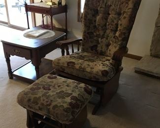 . . . a beautiful glider and footstool