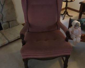 . . . a nice rose-colored accent chair