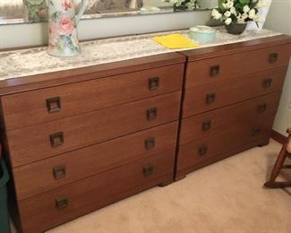 . . . two matching mid-century dressers