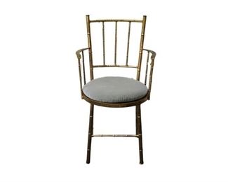  Faux Bamboo Gilded Metal Chair
