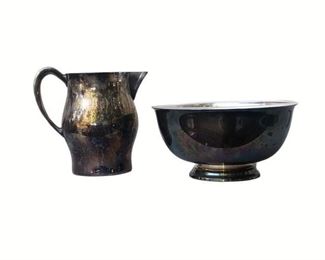 Silver Pitcher and Bowl