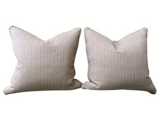 Pair of Pillows in Neutral Stripe