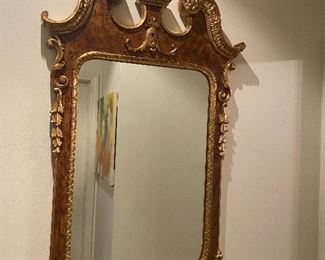 Really nice carved wood gold guild mirror 450