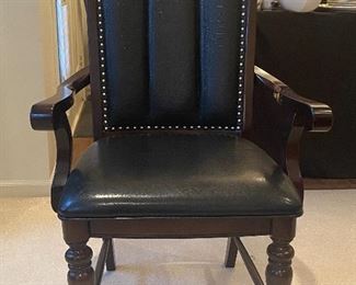 Black studded arm chair 175